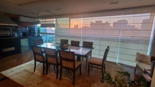 Sala de jantar no terraço